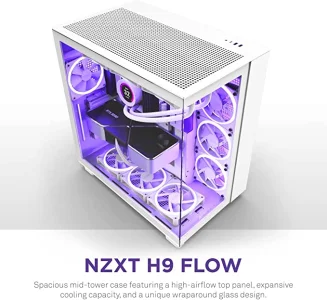 CASE NZXT H9 FLOW WH FANS NO RGB