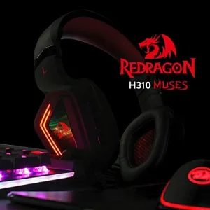 Redragon H310 MUSES Wired USB Gaming Headset, 7.1 Surround-Sound