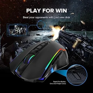 Redragon Gaming Mouse, Wireless Mouse Gaming with RGB Backlit, 8000 DPI