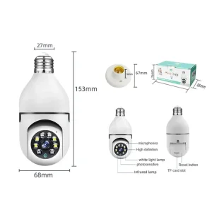 New Product Care Cam ST Light Bulb Camera 360 Degree 2MP Smart Bulb Wifi Camera Security Camera
