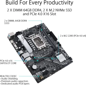 ASUS Prime B660M-K D4 Intel LGA 1700