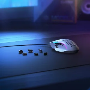 GLORIOUS Model I Ergonomic Matte White Gaming Mouse - 9 Programmable Buttons, 9 Button Configurations, Ultralight Weight, CORE RGB Lighting, 19000 DPI (MOBA, MMO, Battle Royale)