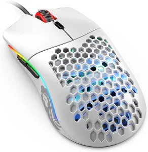 Glorious Gaming Mouse - Model O Matte White 67 g Superlight Honeycomb USB Gaming Mouse