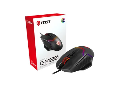 MSI CLUTCH GM20 Gaming Mouse, Wired, RGB Glare, Dragon Spirit Lamp Of Faith, Chicken Mouse, Gaming Mouse, Ergonomics, Black