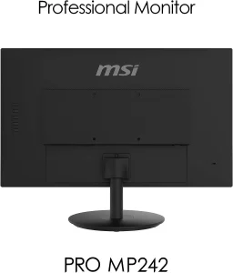 MSI PRO MP242 PC Pro Screen 23.8 Inches, 1920X1080 Full HD, IPS, 5ms, 75Hz, 16:9, HDMI, Black [Energy Class E]