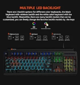 Meetion Mt-Mk600R D Mechanical Keyboard -  Black