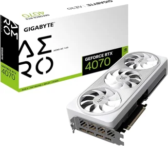 GIGABYTE GeForce RTX 4070 AERO OC 12G Graphics Card, 3X WINDFORCE Fans, 12GB 192-bit GDDR6X, GV-N4070AERO OC-12GD Video Card