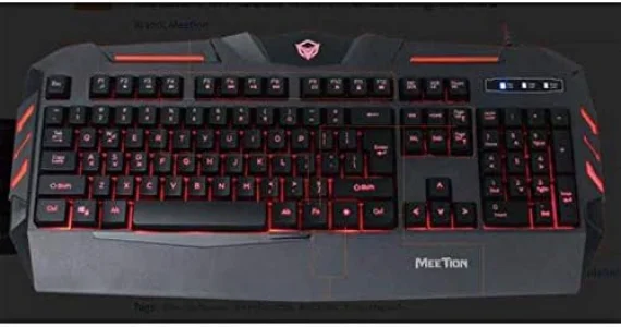 MEETION 4 in 1 USB Gaming Kit for PC and Laptop C500