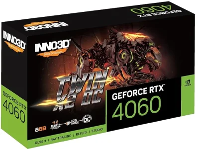 INNO3D Nvidia GeForce RTX 4060 Twin X2 8GB OC - Black