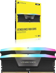 CORSAIR VENGEANCE RGB DDR5 RAM 32GB (2x16GB) 6000MHz Black