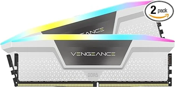 CORSAIR VENGEANCE RGB DDR5 RAM 32GB (2x16GB) 6000MHz White